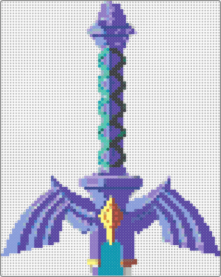 Possible mini bead Master Sword - light blue,blue,purple,teal