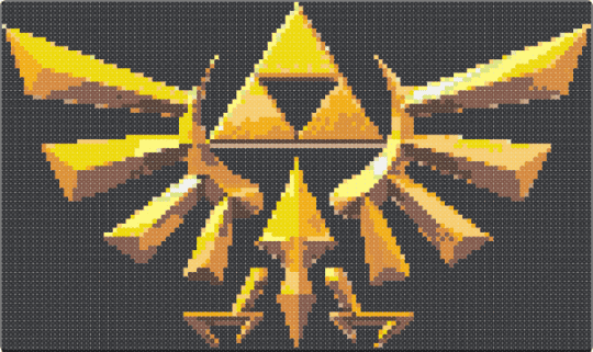 Hyrulean Crest - black,yellow,orange,tan