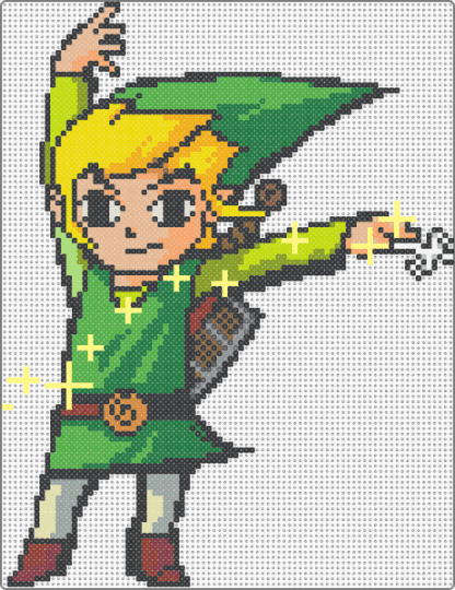 Link with the Wind Waker. FINAL - link,legend of zelda,character,wind waker,video game,nintendo,zelda,gaming,hero,beige,orange,green,yellow