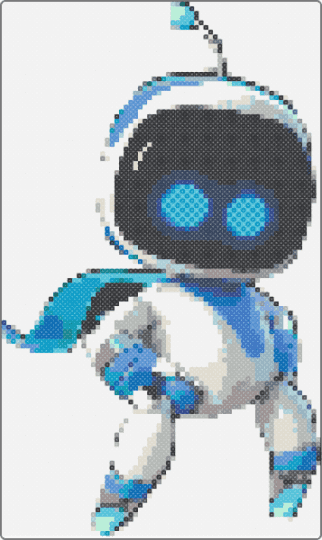 Astrobot - white,light blue,beige,blue,colorful