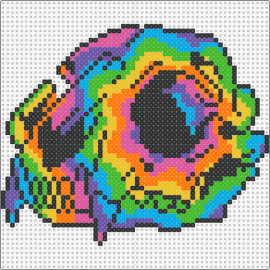 Psychedelic Cat Skull - trippy,colorful,cat,animal,skull,vibrant,psychedelic,twist,creative,multicolored