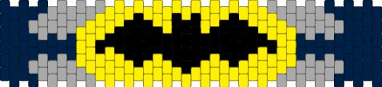 Batman peyote cuff v2 - blue, yellow