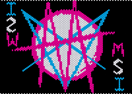 Mindless Self Indulgence (MSI) Banner - black,pink,light blue,blue,cotdpunkrock