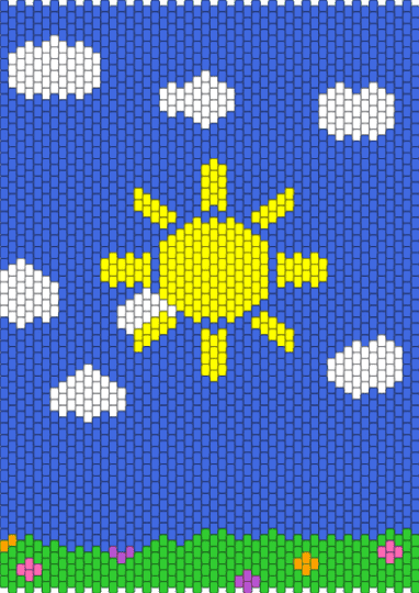 Sunny side bag panel 1 - blue