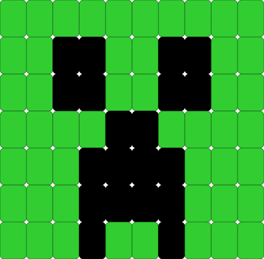 Creeper keychain thing - green,black,minecraft