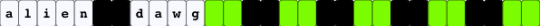 alien dawg single - white,green