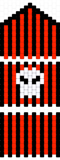 CARD SIZE WALLET - black, black and red, edgy, emo, panels, red, skull, wallet