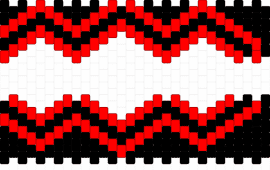 BLACK AND RED VOID HOLE CUFF (REVISED) - red,black