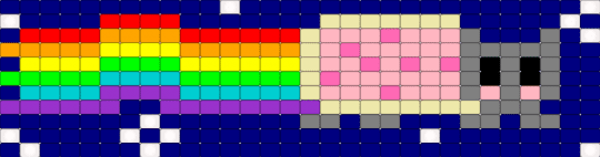 Nyan cat ladder stitch cuff!! - pink,purple,nyan cat,nya,cat