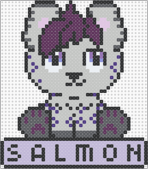 Salmon Chibi - pink,beige