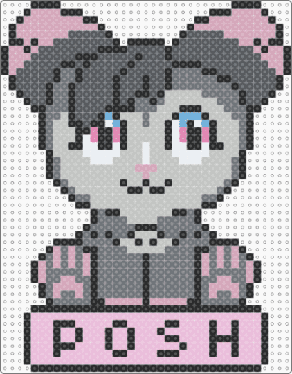 Posh Chibi - gray,pink