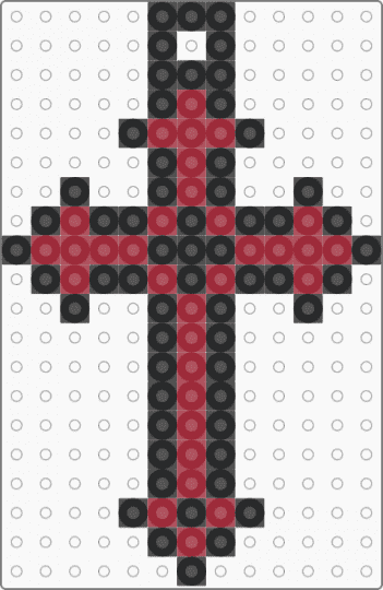 Maroon goth cross𖤐 - black,red