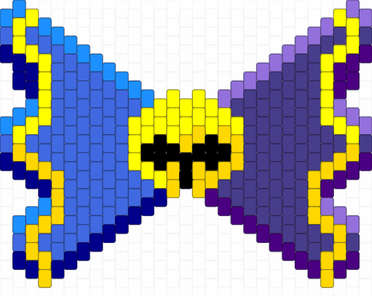 Clown bow 🤡 - yellow,blue,purple