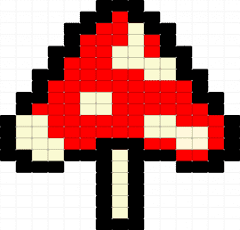 ladder stich mushroom - white,red