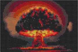 Grzyb 2 - nuclear,explosion,bomb,mushroom cloud,fiery,impactful,intense,dramatic,energy,re