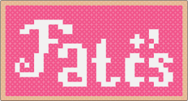 FAT'S - text,personalized,lettering,bold,pink,statement