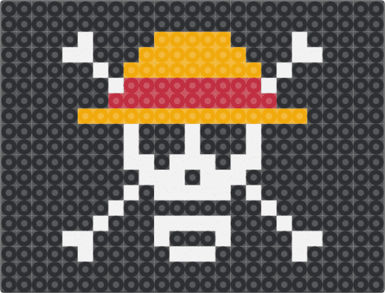 one piece flag - black,orange,red