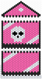 Pink skull purse - pink,white