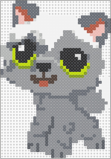 Lps gen 7 perler - wolf,littlest pet shop,animal,gray