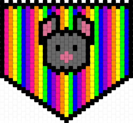 Rainbow Bat Banner - pink,orange,green,purple