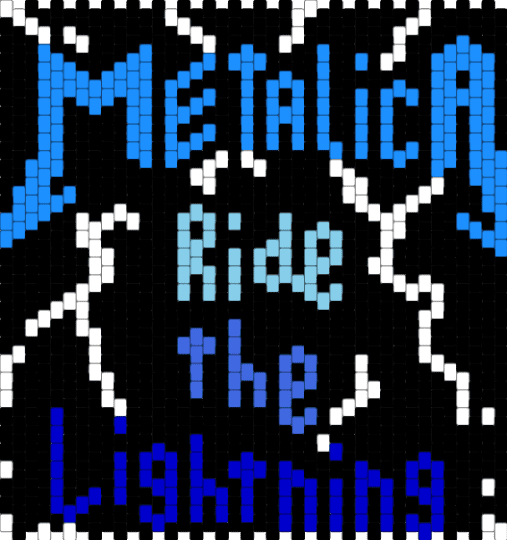 Metallica ride the lightning - black,light blue