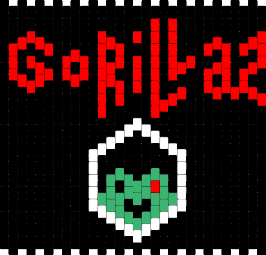Gorillaz - black,red