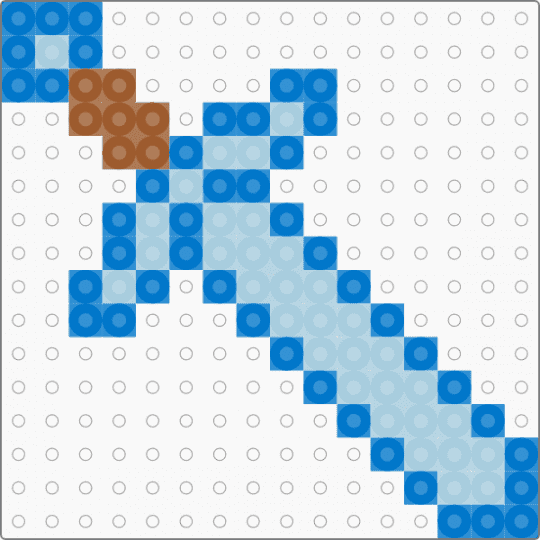 Minecraft Inspired Sword - Azuen Time - blue,light blue