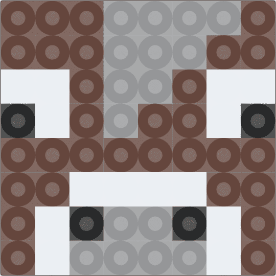 Minecraft Inspired Cow - Azuen Time - brown,gray