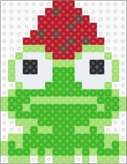 Frog w/ Strawberry on Head (altered patern) - Azuen Time - green