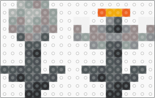 Minecraft Eyeblossom - gray,pink,minecraft,eyeblossom,flower,video games