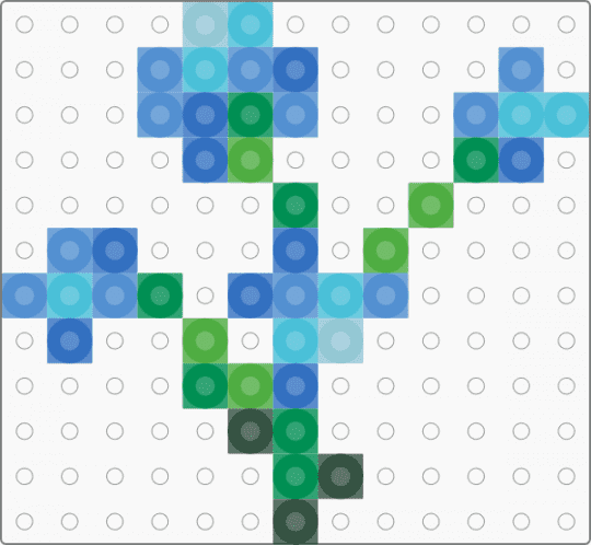 Minecraft Blue Orchid - light blue,green,minecraft,blue orchid,flower,gaming,video games