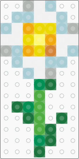 Minecraft Oxeye Daisy - light blue,green,minecraft,oxeye daisy,flower,video games,gaming