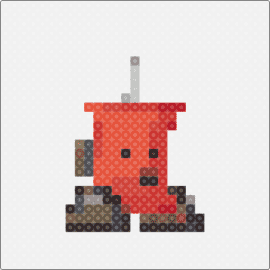 MECH-PIN FROM BFDI ^^ - white,red,brown