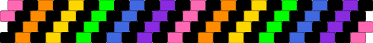 silly scene cuff!! - black,orange,green,purple,colorful,rainbow,sideways,stripes