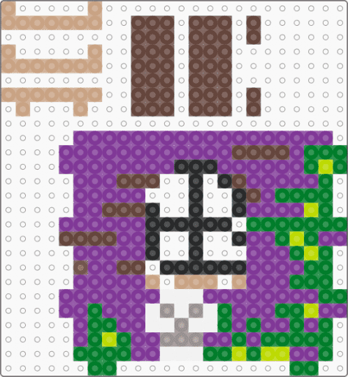 Haunted House Left - green,pink,brown