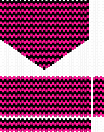 pencil case pattern - black,pink