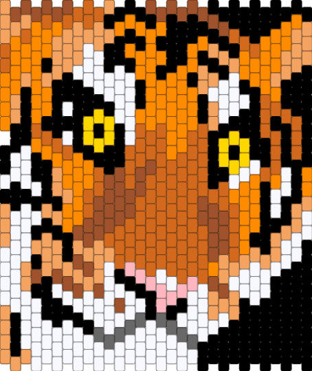 Tiger panel - orange