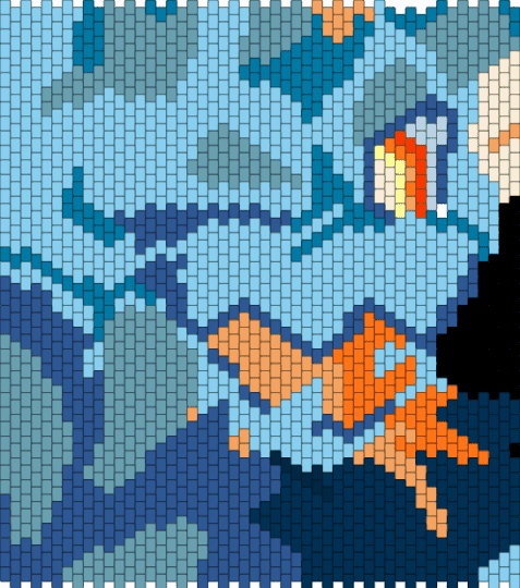 FIGS (kaiju paradise) - blue, light blue, teal
