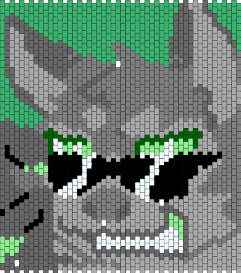 SHADE (Kaiju paradise) - gray,beige,kaiju paradise,furry,wolf,sunglasses,green,video game character,video game,gamble