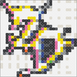Zeds Dead Mini Glitch - white,gray,beige,yellow,colorful