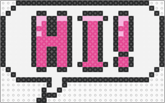 text bubble (made for my letter patterns) - hi,font,word,pink,white,text bubble,bubble letters
