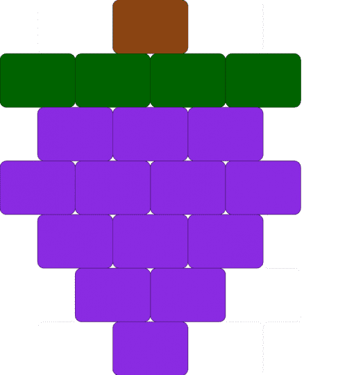 Mini grape charm - purple,food