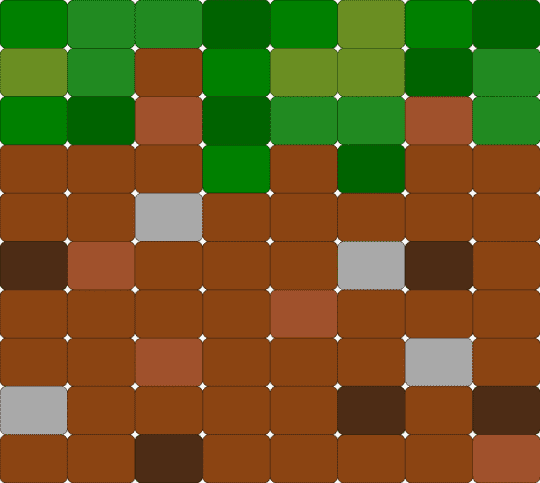 Minecraft grass block charm - green,red