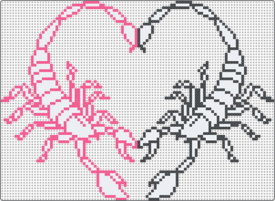 scorpion heart - pink,white,cotdscorpions,heart,scorpion