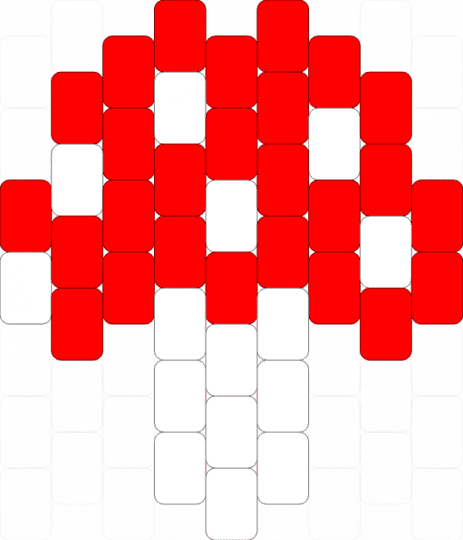 Mushroom :D - white,red