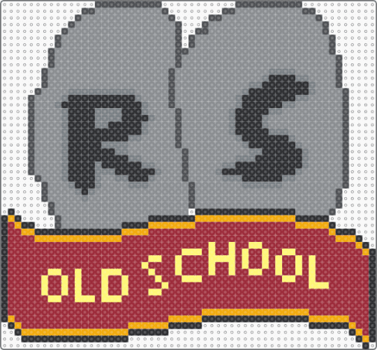 Old School Rune Scape Logo - gray,red,osrs,old school rune scape,rune scape,2007,old school,video game