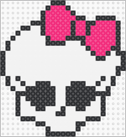 Monster High Skull - recolor - white,monster high,skull,bow,monster fashion,dolls