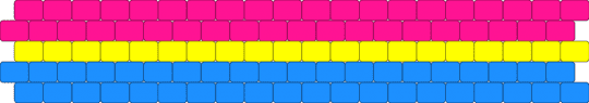 Pansexual pride cuff - pink,light blue