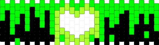 Poisonous drip heart (green) - green,black