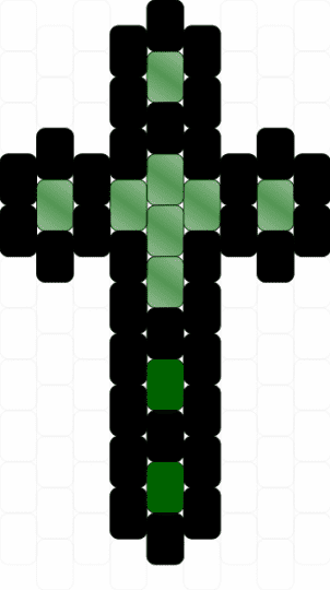 Cross charm - black